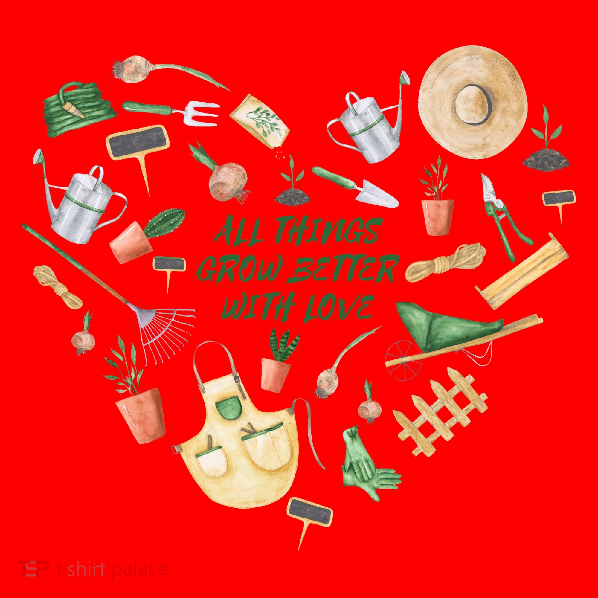 All Things Grow Better With Love Love Gardening Heart Santa Hat