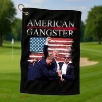 American Trump Gangster Golf Towel thumb 1
