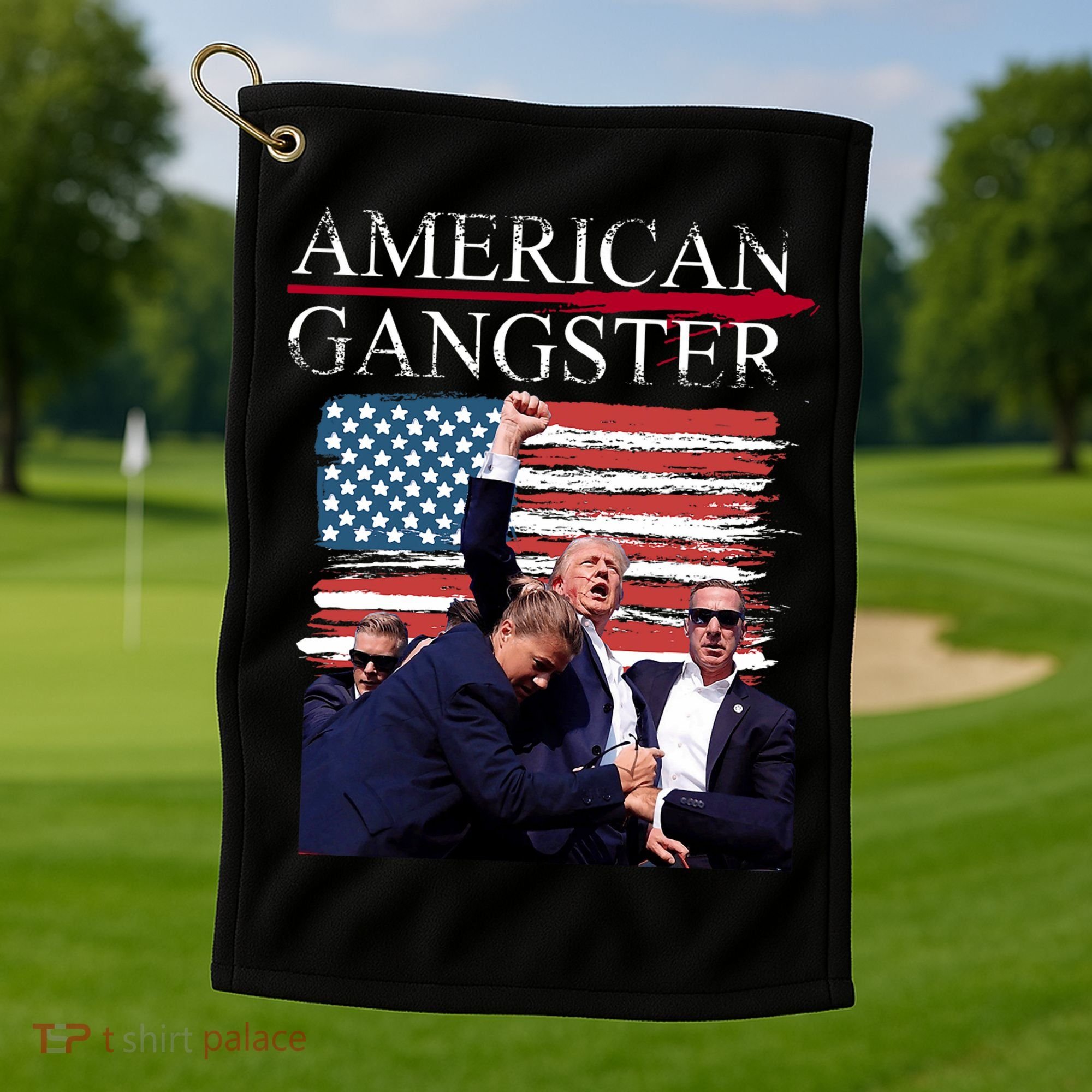 American Trump Gangster Golf Towel