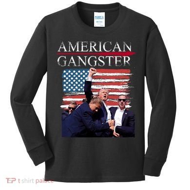 American Trump Gangster Kids Long Sleeve Shirt
