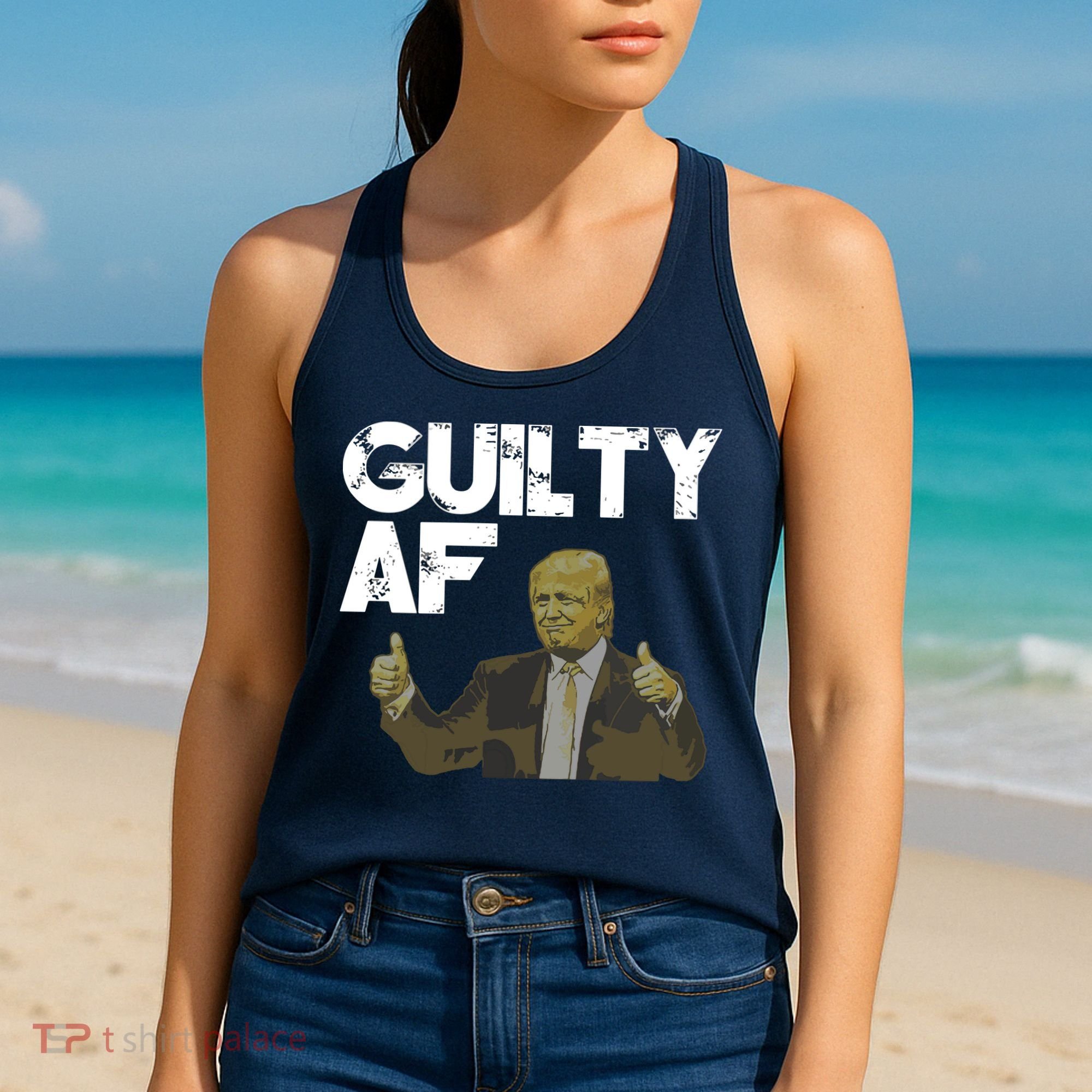 Anti Trump Guilty As Fuck Political Resist Women's Tank Top