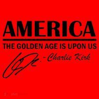 America The Golden Age Is Upon Us Charlie Kirk Santa Hat thumb 1