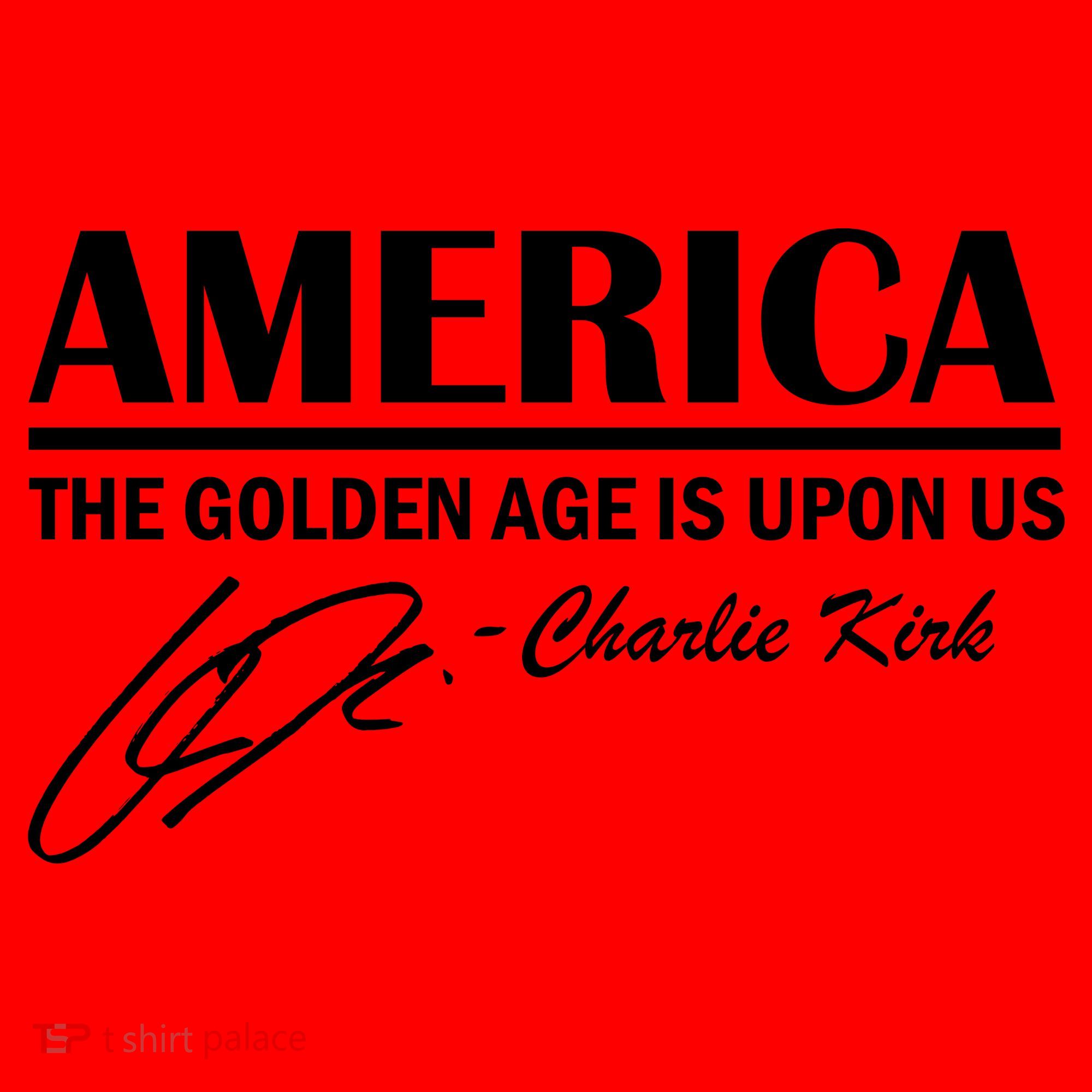 America The Golden Age Is Upon Us Charlie Kirk Santa Hat