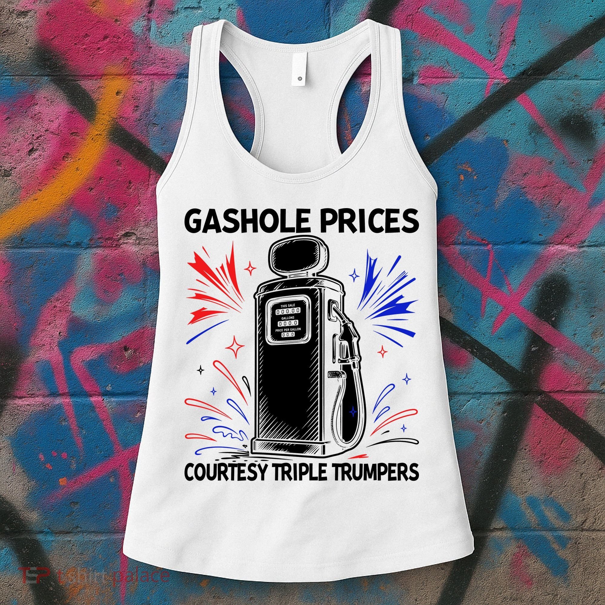 Anti Trump Gas Prices Satire Political Humor Women's Tank Top
