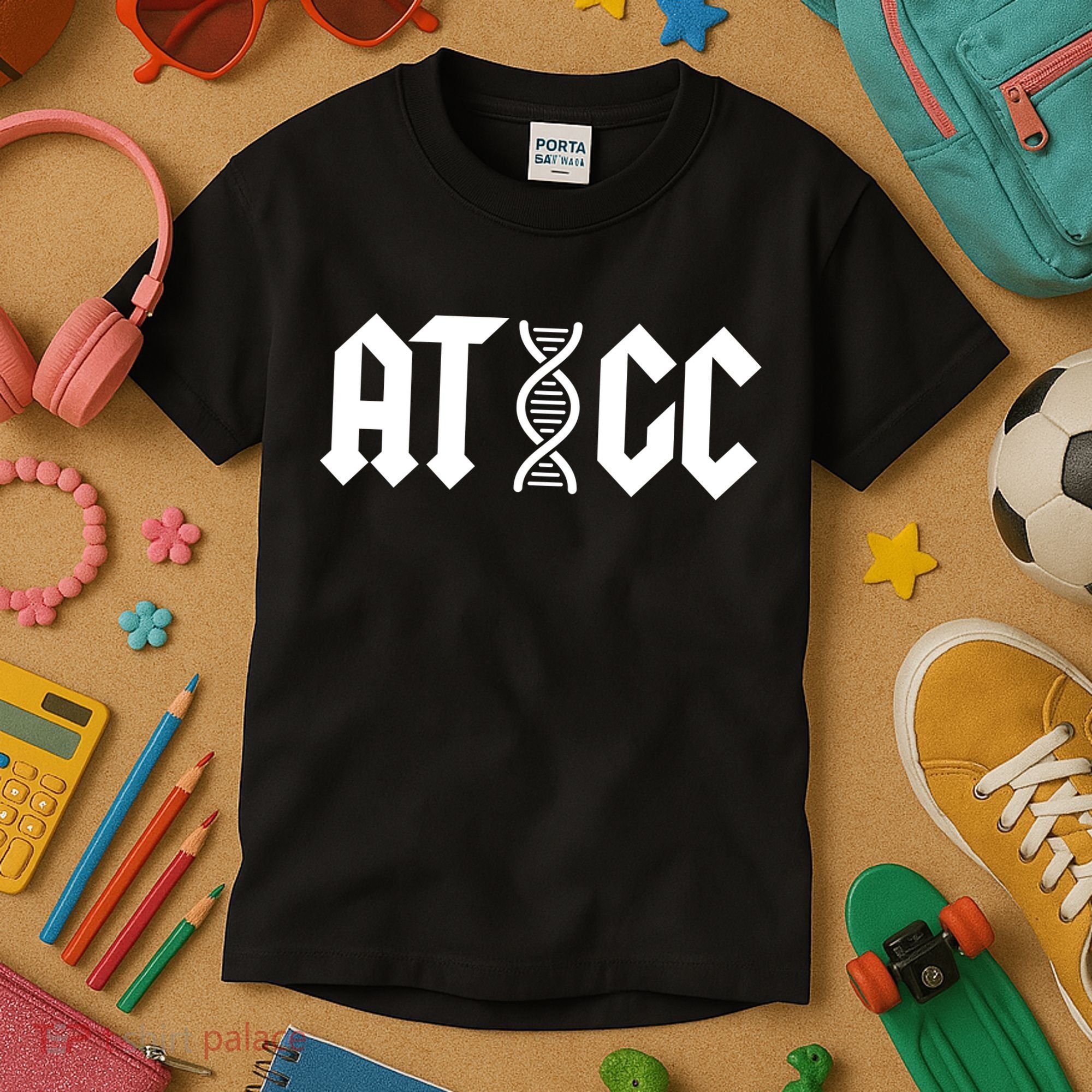 ATGC Funny Science Biology DNA Kids T-Shirt