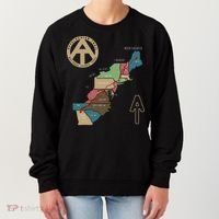 Appalachian Trail Hiking Map Women's Sweatshirt thumb 0