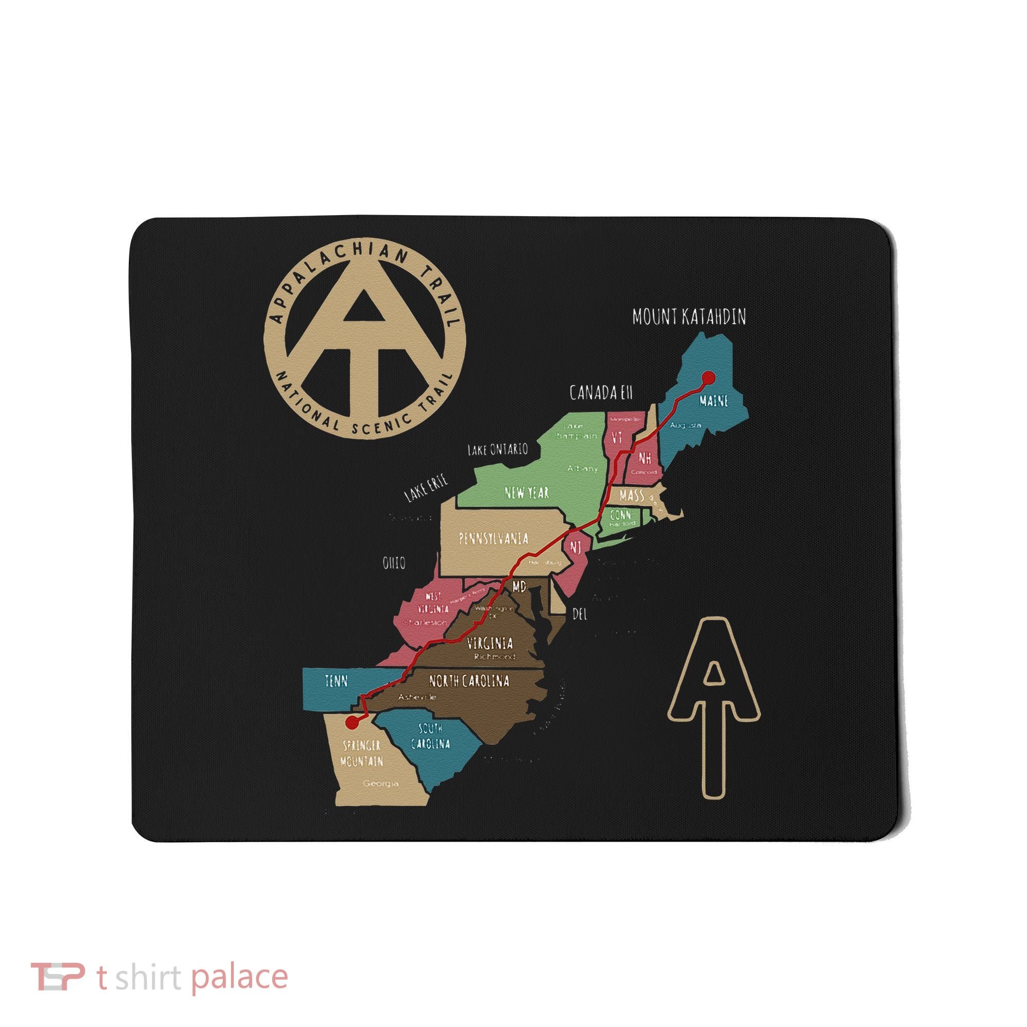 Appalachian Trail Hiking Map Mousepad