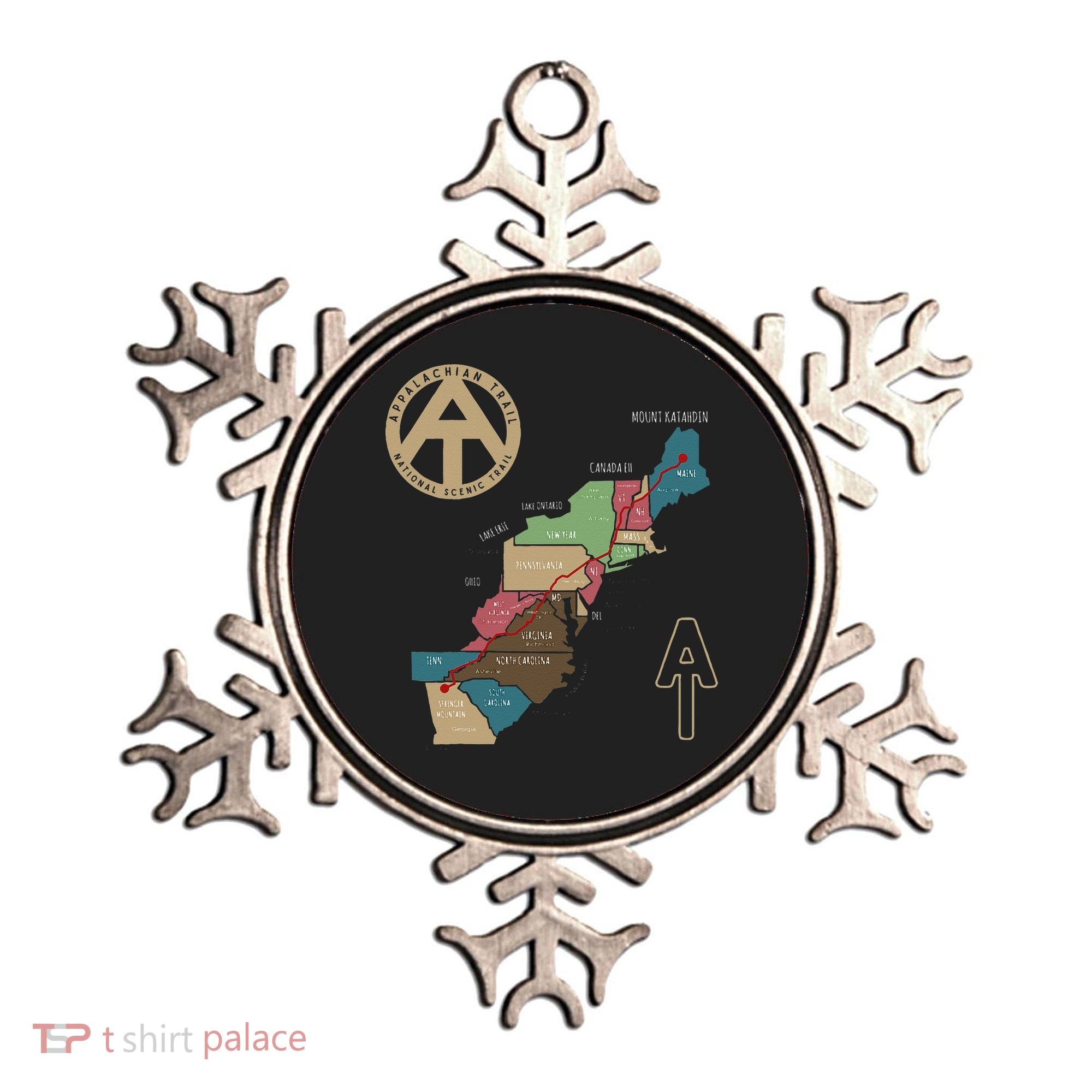 Appalachian Trail Hiking Map Ornament