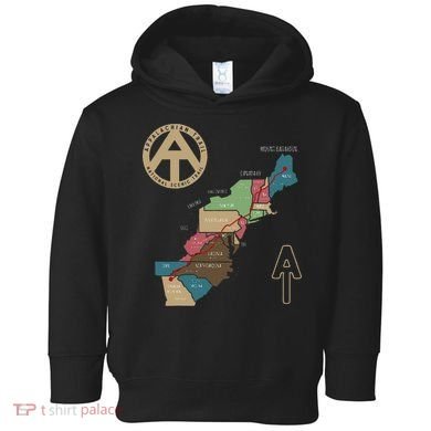 Appalachian Trail Hiking Map Toddler Hoodie
