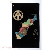Appalachian Trail Hiking Map Golf Towel thumb 0