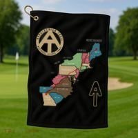 Appalachian Trail Hiking Map Golf Towel thumb 1
