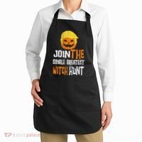 Anti Trump Halloween Pumpkin Join Single Greatest Witch Hunt Apron thumb 2