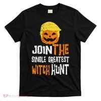 Anti Trump Halloween Pumpkin Join Single Greatest Witch Hunt T-Shirt thumb 0