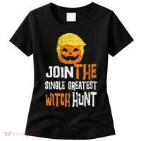 Anti Trump Halloween Pumpkin Join Single Greatest Witch Hunt Women's T-Shirt thumb 0