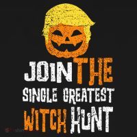Anti Trump Halloween Pumpkin Join Single Greatest Witch Hunt Tote Bag thumb 4