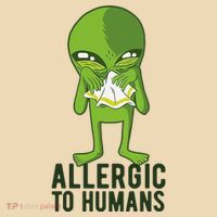 Allergic To Humans Funny Alien Tote Bag thumb 4