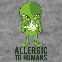 Allergic To Humans Funny Alien Toddler Hoodie thumb 2