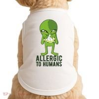 Allergic To Humans Funny Alien Doggie Tank thumb 0