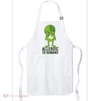Allergic To Humans Funny Alien Apron thumb 0