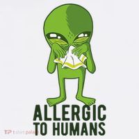 Allergic To Humans Funny Alien Women's T-Shirt thumb 6