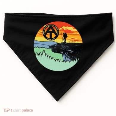 Appalachian Trail Hiker Gift Mcafee's Knob Retro Hiking Gift USA-Made Doggie Bandana