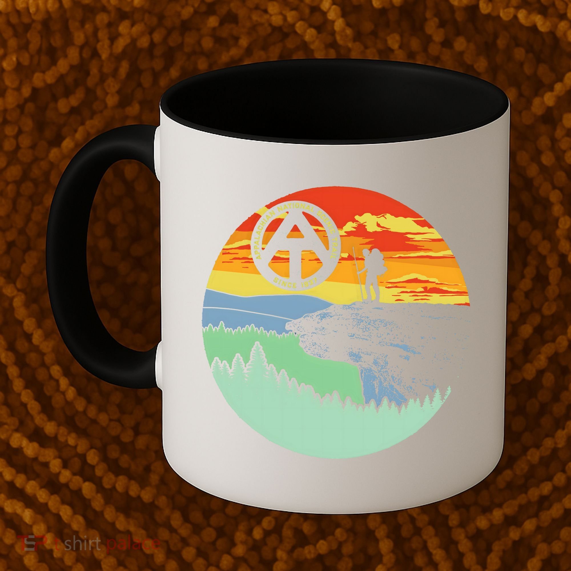 Appalachian Trail Hiker Gift Mcafee's Knob Retro Hiking Gift Coffee Mug