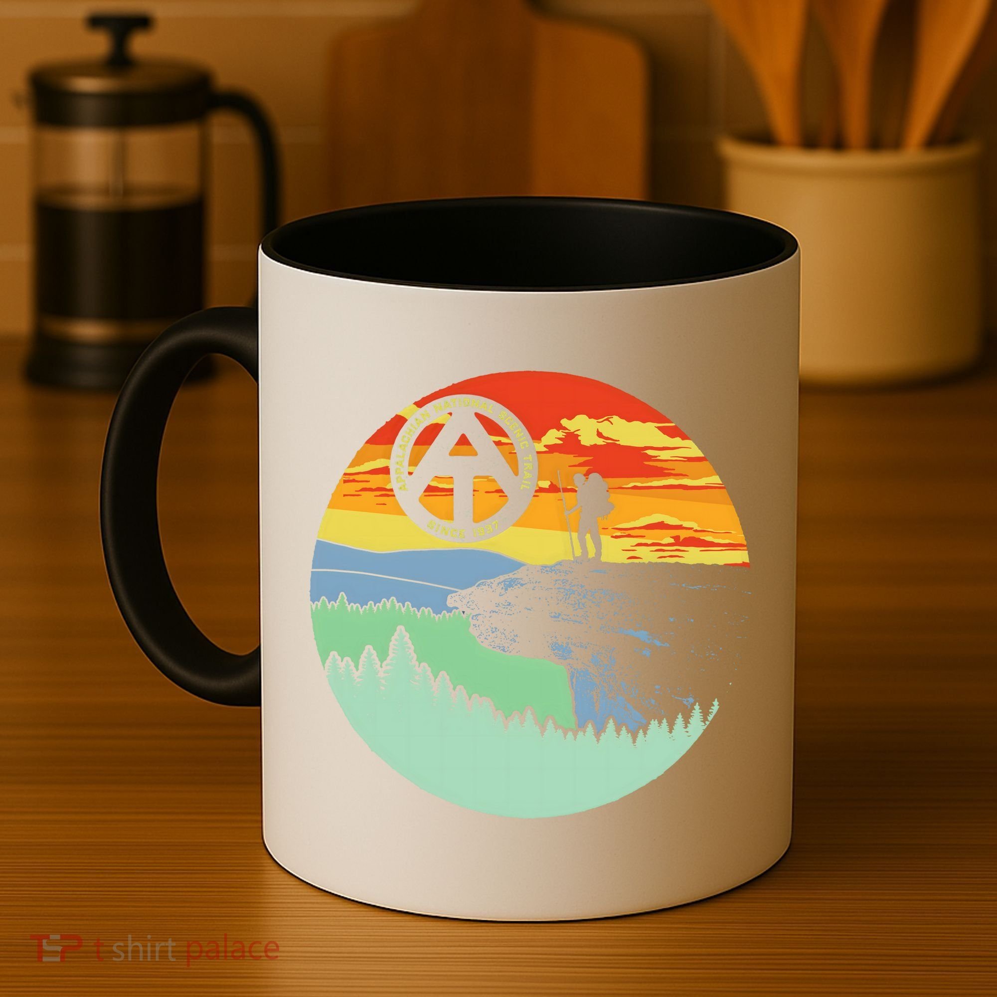 Appalachian Trail Hiker Gift Mcafee's Knob Retro Hiking Gift Coffee Mug