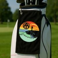 Appalachian Trail Hiker Gift Mcafee's Knob Retro Hiking Gift Golf Towel thumb 2