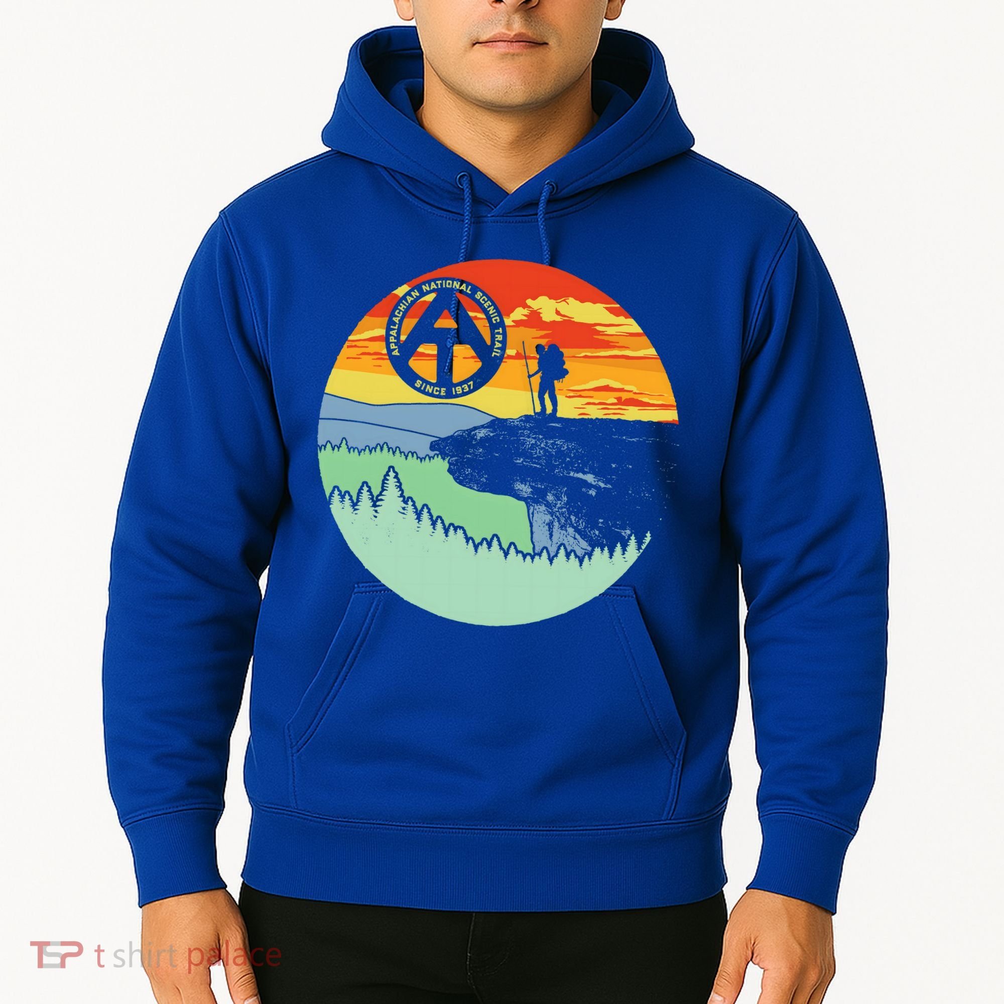 Appalachian Trail Hiker Gift Mcafee's Knob Retro Hiking Gift Hoodie