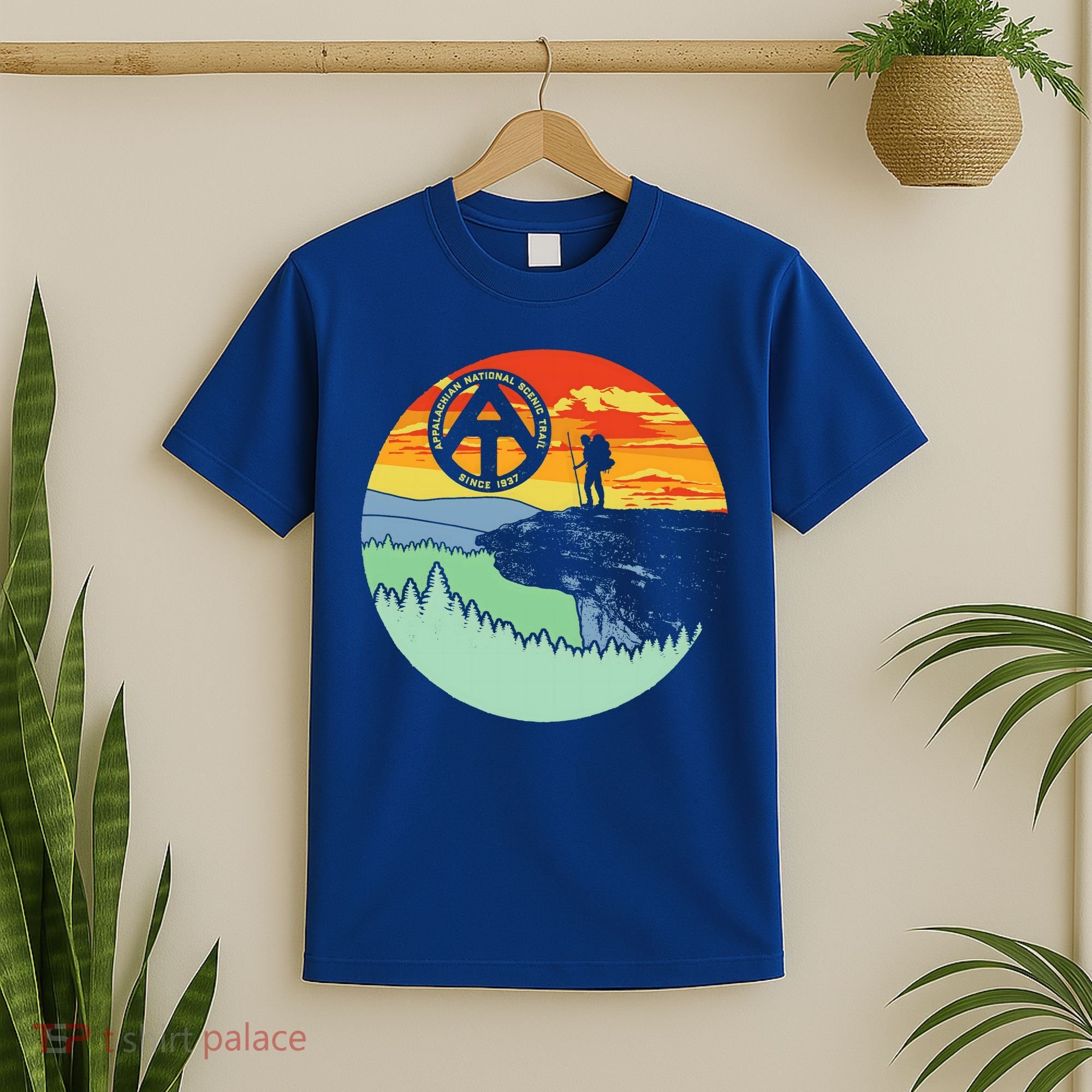 Appalachian Trail Hiker Gift Mcafee's Knob Retro Hiking Gift T-Shirt