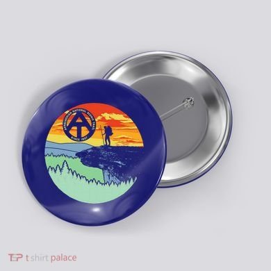 Appalachian Trail Hiker Gift Mcafee's Knob Retro Hiking Gift Button