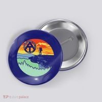 Appalachian Trail Hiker Gift Mcafee's Knob Retro Hiking Gift Button thumb 0
