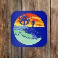 Appalachian Trail Hiker Gift Mcafee's Knob Retro Hiking Gift Coaster thumb 0