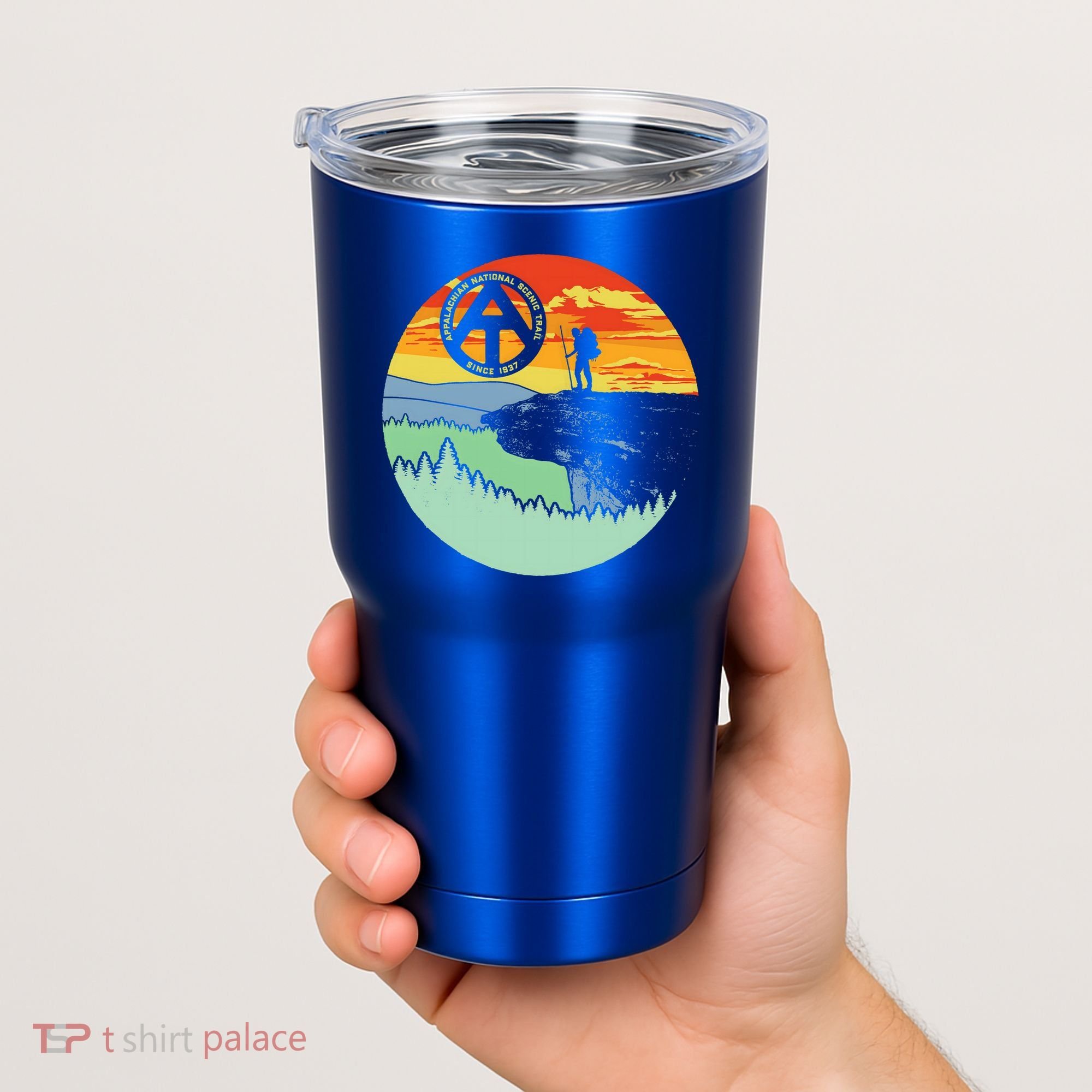 Appalachian Trail Hiker Gift Mcafee's Knob Retro Hiking Gift Tumbler