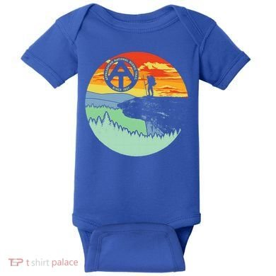 Appalachian Trail Hiker Gift Mcafee's Knob Retro Hiking Gift Baby Bodysuit