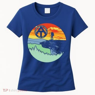 Appalachian Trail Hiker Gift Mcafee's Knob Retro Hiking Gift Women's T-Shirt