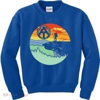 Appalachian Trail Hiker Gift Mcafee's Knob Retro Hiking Gift Kids Sweatshirt thumb 0