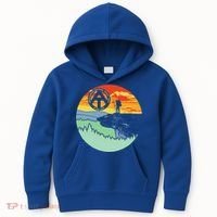 Appalachian Trail Hiker Gift Mcafee's Knob Retro Hiking Gift Kids Hoodie thumb 0