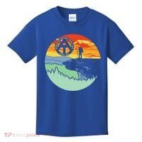 Appalachian Trail Hiker Gift Mcafee's Knob Retro Hiking Gift Kids T-Shirt thumb 0