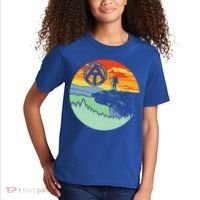 Appalachian Trail Hiker Gift Mcafee's Knob Retro Hiking Gift Kids T-Shirt thumb 2