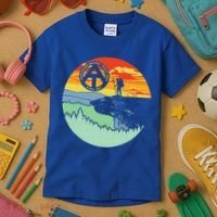 Appalachian Trail Hiker Gift Mcafee's Knob Retro Hiking Gift Kids T-Shirt thumb 3