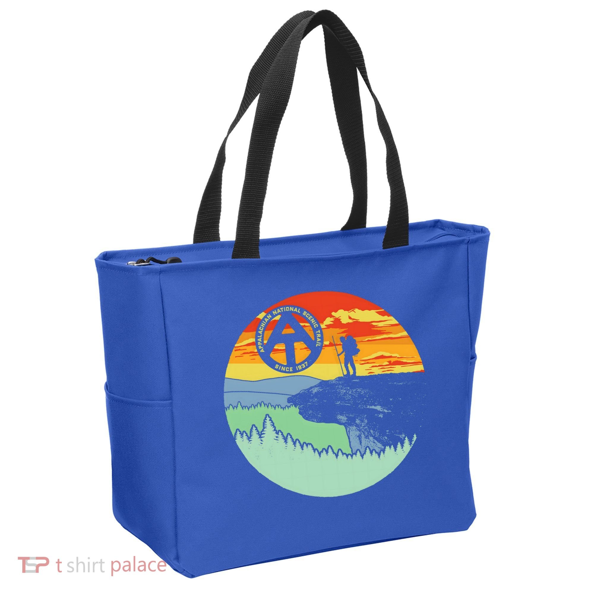 Appalachian Trail Hiker Gift Mcafee's Knob Retro Hiking Gift Tote Bag
