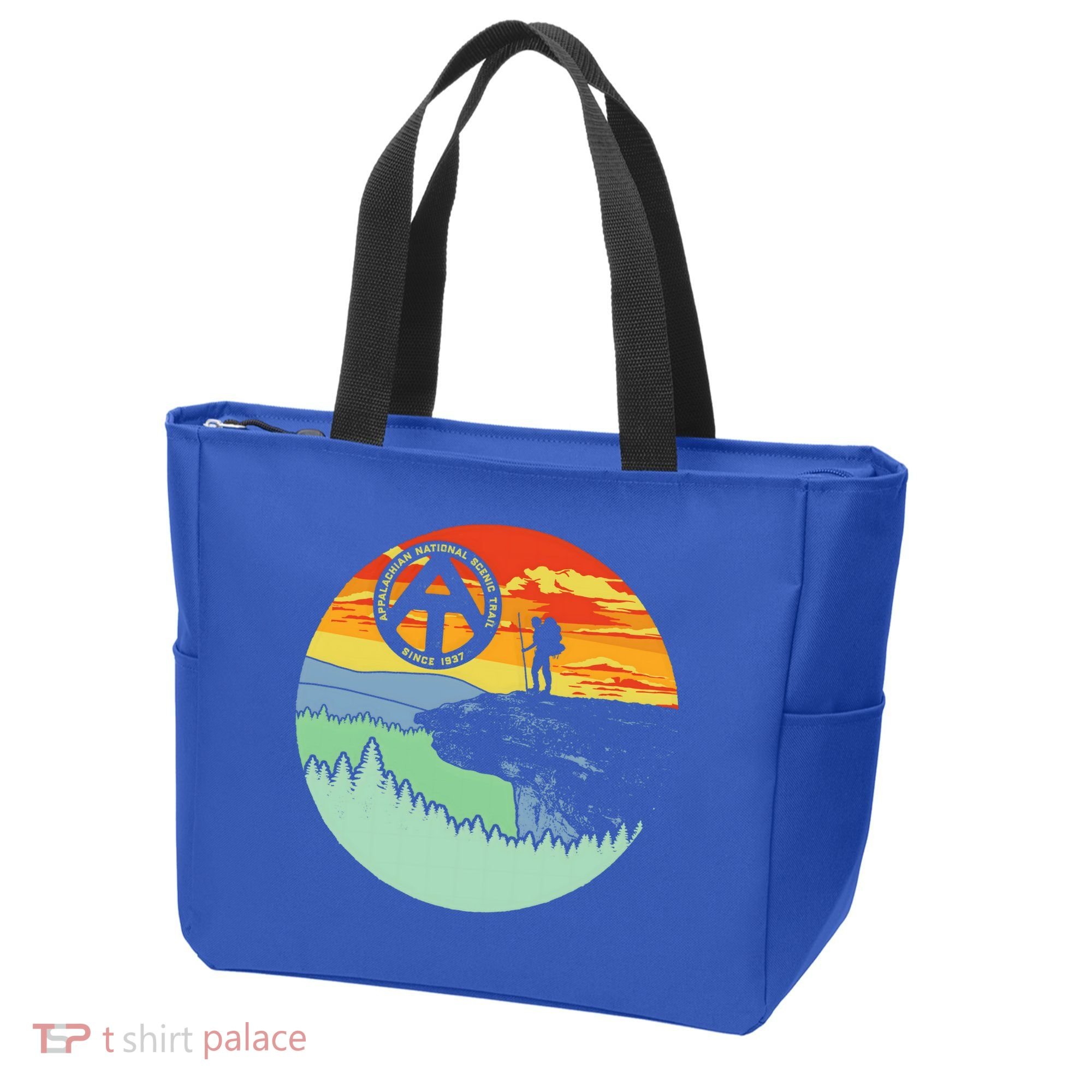 Appalachian Trail Hiker Gift Mcafee's Knob Retro Hiking Gift Tote Bag