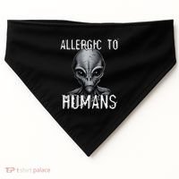Allergic To Humans Funny Ufo Paranormal USA-Made Doggie Bandana thumb 0