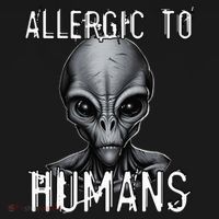 Allergic To Humans Funny Ufo Paranormal USA-Made Doggie Bandana thumb 2