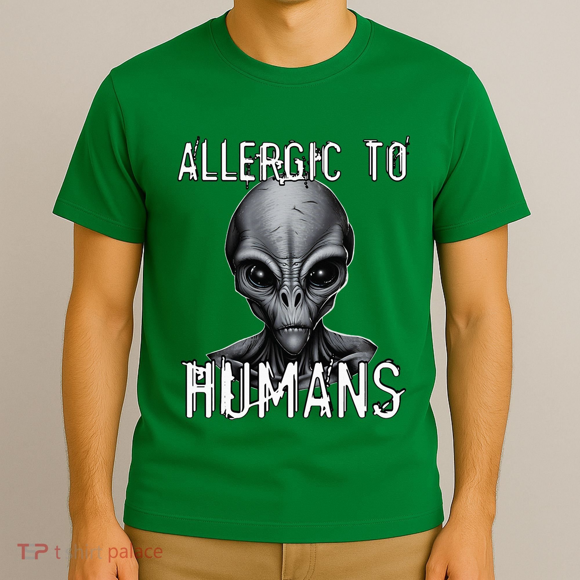 Allergic To Humans Funny Ufo Paranormal T-Shirt