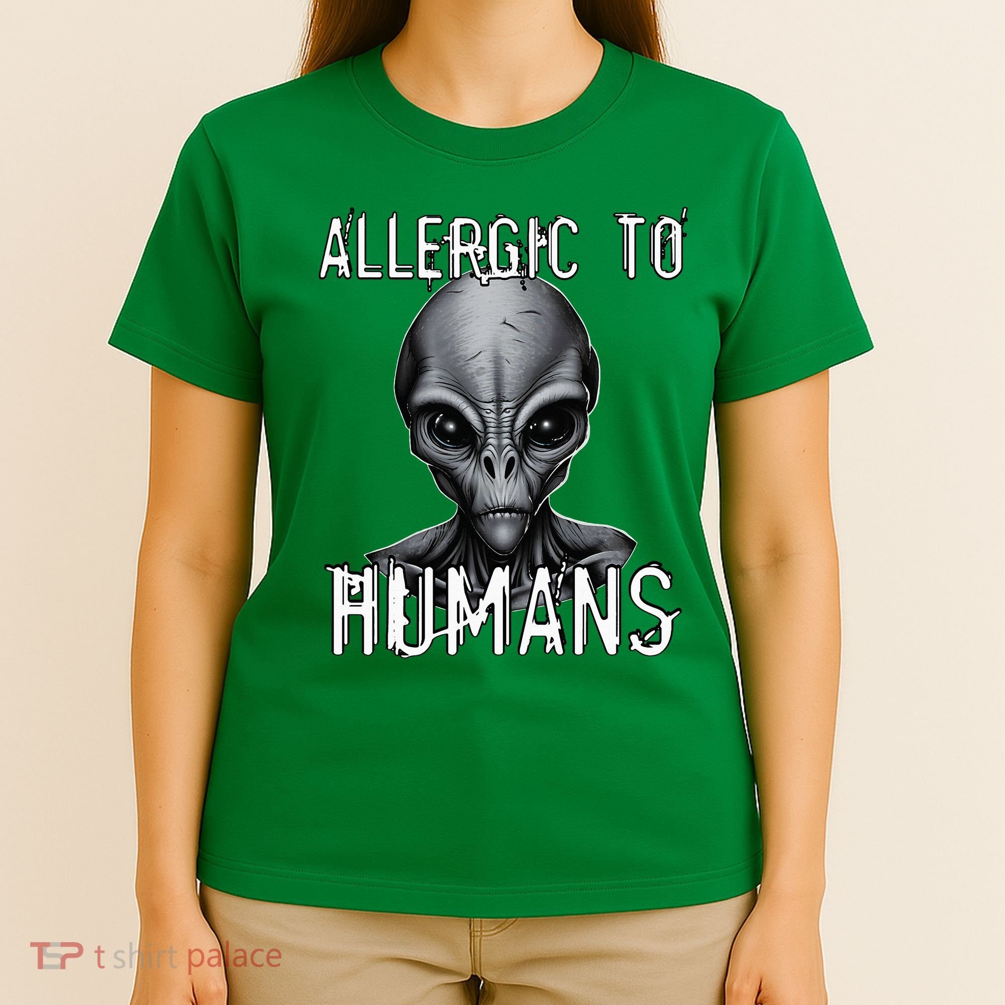 Allergic To Humans Funny Ufo Paranormal T-Shirt