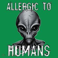 Allergic To Humans Funny Ufo Paranormal Mousepad thumb 1
