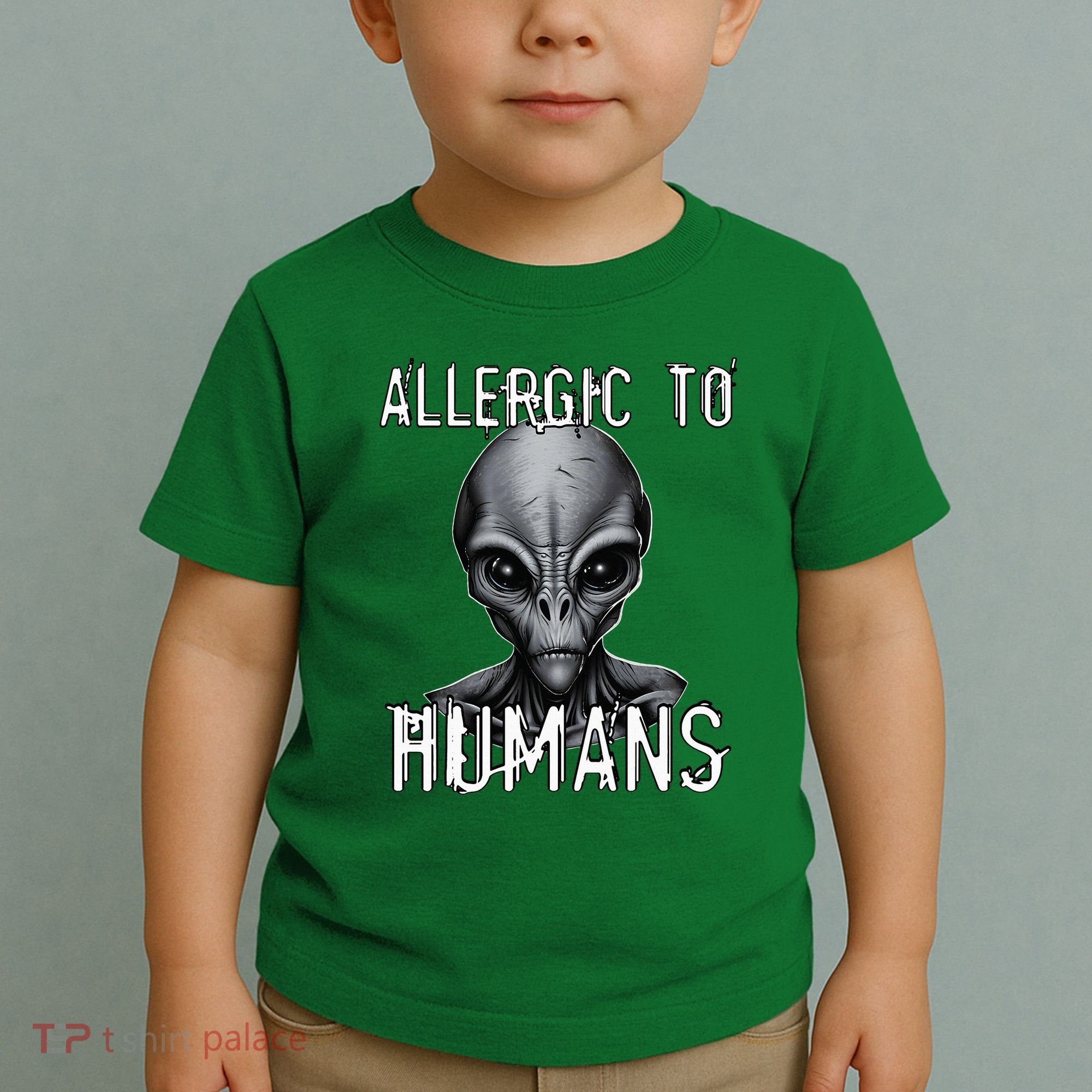 Allergic To Humans Funny Ufo Paranormal Toddler T-Shirt