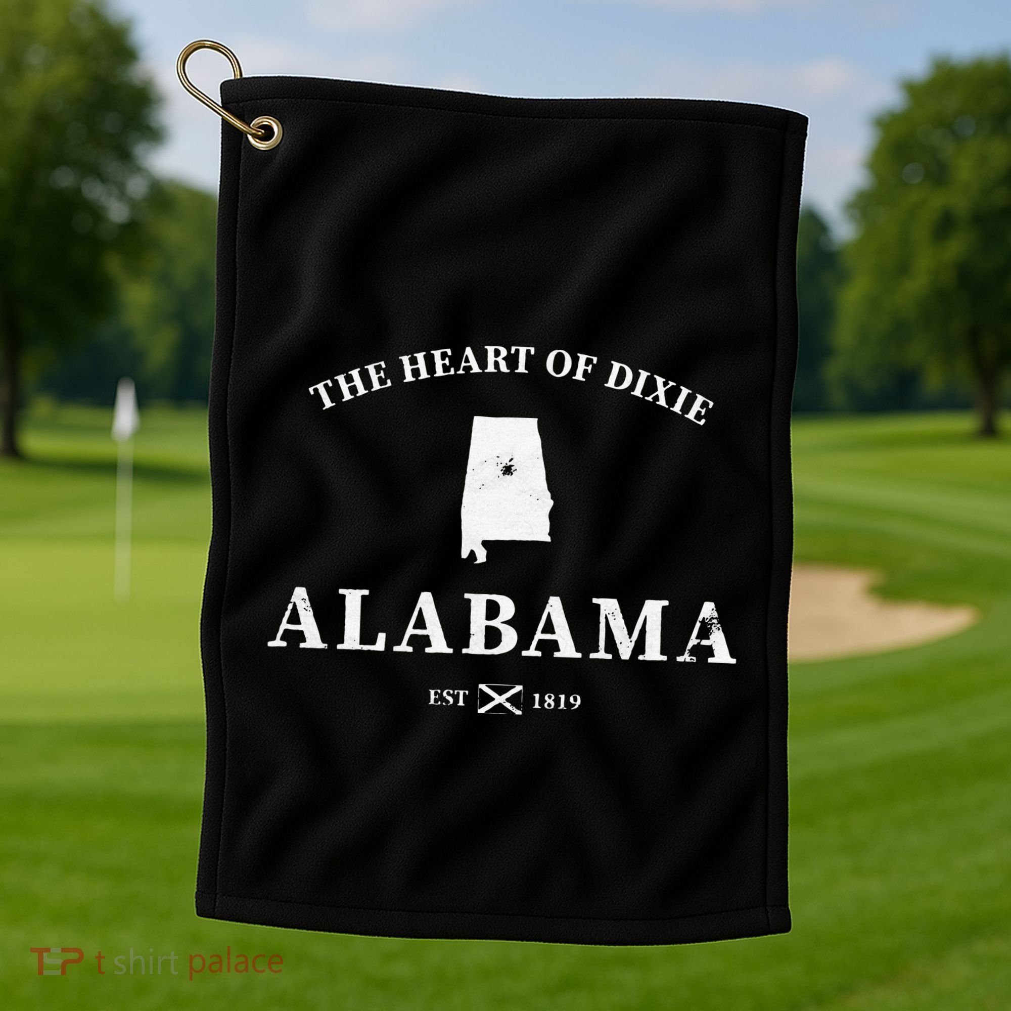 Alabama The Heart Of Dixie Golf Towel